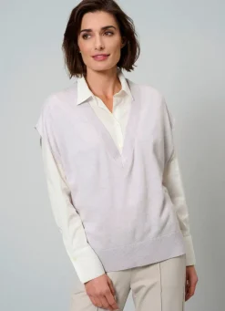 Sale Pullunder mit Kaschmir Damen Pullunder|Pullover