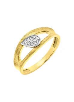 Clearance Raffinierter Damenring mit 11 Brillanten Damen Ringe
