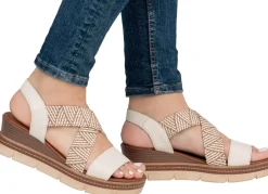 Clearance Remonte Sandalette mit Flechtdurchzügen Damen Sandalen