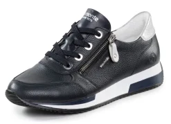 Outlet Remonte Schnür-Sneaker mit silberfarben schimmerndem Kontrast-Besatz Damen Schnürschuhe