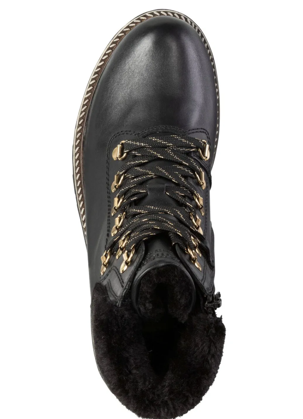New Remonte Schnür-Stiefelette mit Plüschkragen Damen Winterschuhe|Stiefel & Stiefeletten