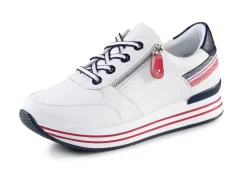 Sale Remonte Sneaker aus beschichtetem Leder mit Textilbesatz Damen Sneaker & Sportschuhe|Schnürschuhe