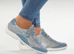 Outlet Remonte Sneaker mit bedruckten Besätzen Damen Sneaker & Sportschuhe|Schnürschuhe