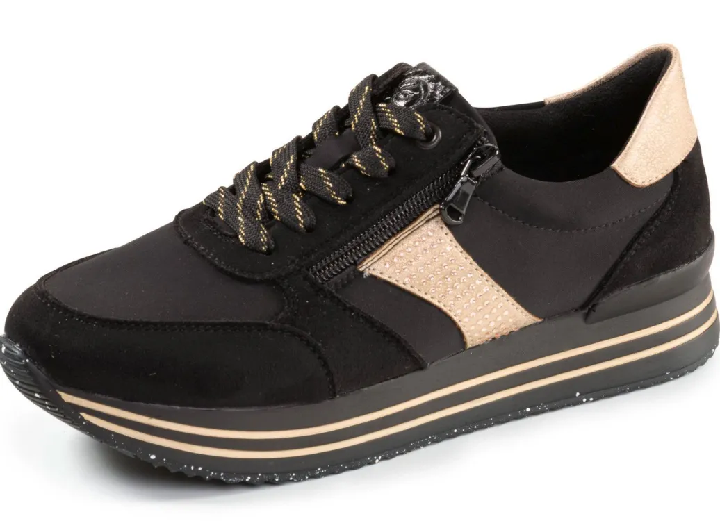Hot Remonte, trendige Damen-Sneaker, Weite G, mit herausnehmbarem Fußbett Damen Sneaker & Sportschuhe|Schnürschuhe