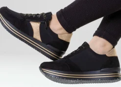Hot Remonte, trendige Damen-Sneaker, Weite G, mit herausnehmbarem Fußbett Damen Sneaker & Sportschuhe|Schnürschuhe