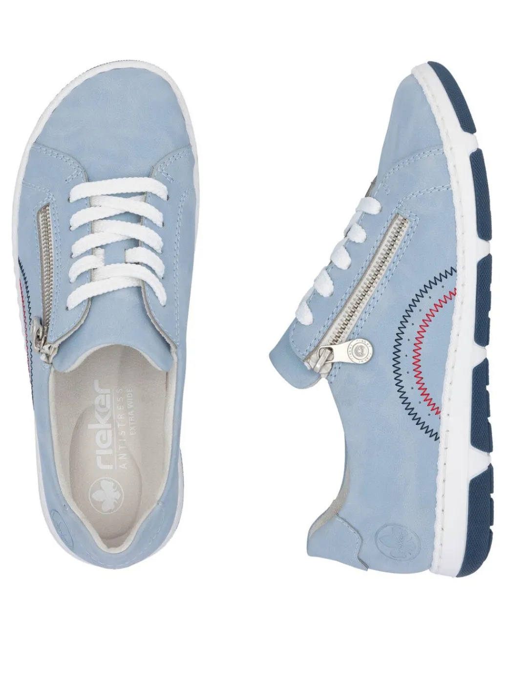 Rieker, bequeme Damen-Sneaker, Weite H, mit herausnehmbarem Fußbett Damen Sneaker & Sportschuhe|Schnürschuhe