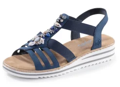 Rieker, edle Damen-Sandalen, mit Riemchen und Elastikbandagen Damen Sandalen