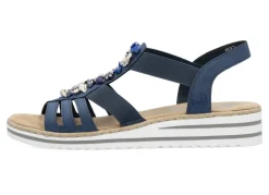 Rieker, edle Damen-Sandalen, mit Riemchen und Elastikbandagen Damen Sandalen