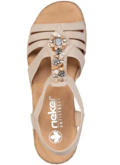 New Rieker, edle Damen-Sandalen, mit Riemchen und Elastikbandagen Damen Sandalen