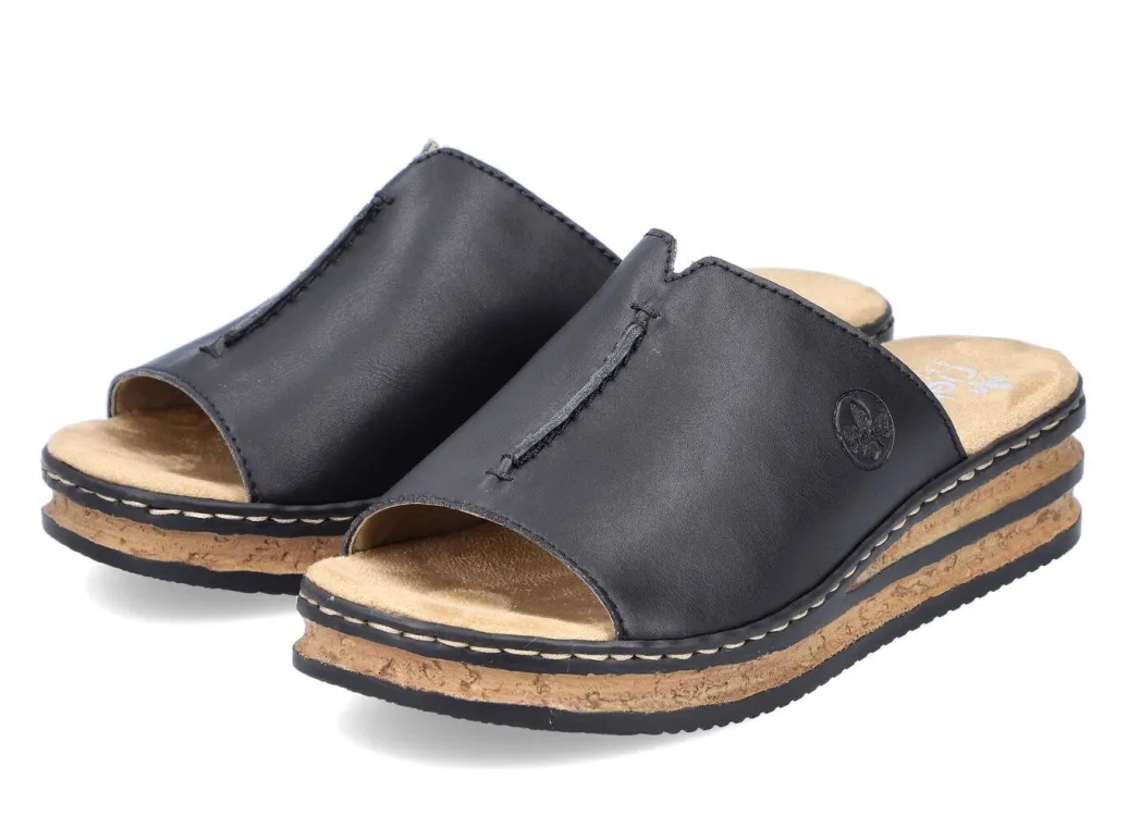 Clearance Rieker, klassische Damen-Pantoletten, aus Synthetik Damen Pantoletten