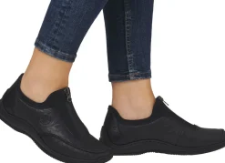 Best Rieker, klassische Damen-Slipper, mit Reißverschluss Damen Slipper
