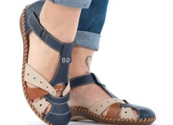 Best Rieker, leichte Damen-Sandalen, Weite G, mit Klettverschluss Damen Sandalen|Sneaker & Sportschuhe