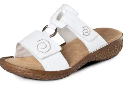 Outlet Rieker, modische Damen-Pantoletten, Weite H, mit Klettverschluss Damen Pantoletten