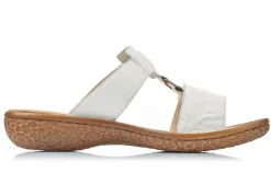 Outlet Rieker, modische Damen-Pantoletten, Weite H, mit Klettverschluss Damen Pantoletten