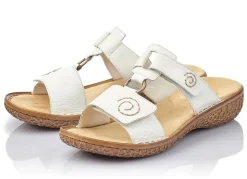Outlet Rieker, modische Damen-Pantoletten, Weite H, mit Klettverschluss Damen Pantoletten