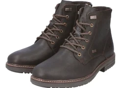 Hot Rieker Schnür-Boot mit Warmfutter aus Lammfell und Plüschmaterial Damen Winterschuhe