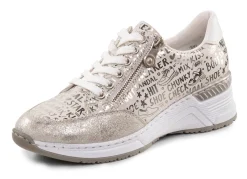 Outlet Rieker Schnür-Sneaker aus bedrucktem Synthetikmaterial Damen Sneaker & Sportschuhe|Schnürschuhe
