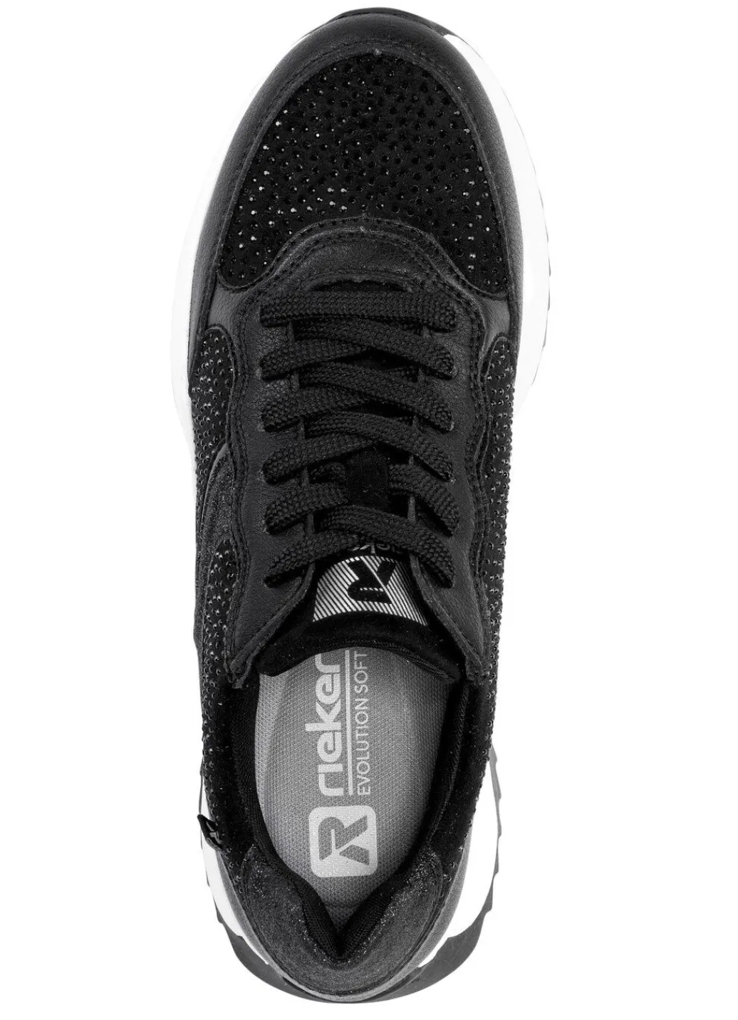 Best Rieker Sneaker mit Glitzersteinchen Damen Sneaker & Sportschuhe|Schnürschuhe