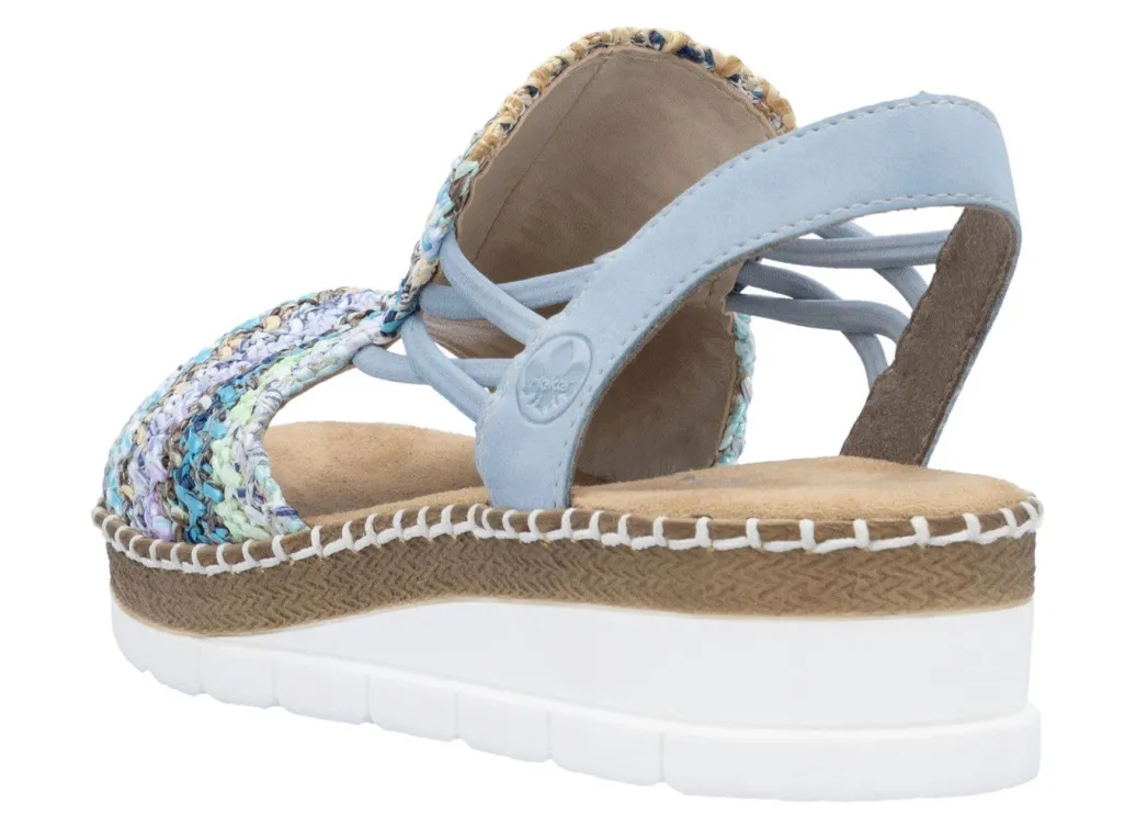 Clearance Rieker, sommerliche Damen-Sandalen, mit seitlichen Elastik-Bandagen Damen Sandalen
