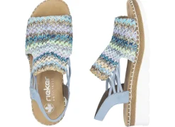 Clearance Rieker, sommerliche Damen-Sandalen, mit seitlichen Elastik-Bandagen Damen Sandalen
