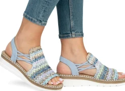 Clearance Rieker, sommerliche Damen-Sandalen, mit seitlichen Elastik-Bandagen Damen Sandalen