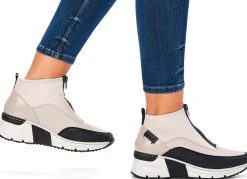 New Rieker, stylische Damen-Boots, Weite G, mit Reißverschluss Damen Stiefel & Stiefeletten