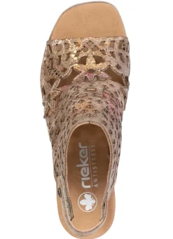 New Rieker, trendige Damen-Sandaletten, mit Fersen-Klettverschluss Damen Sandalen