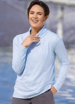 Clearance Rollkragenshirt in Damen Langarm