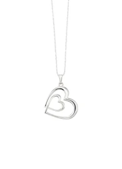 Hot Romantischer Doppelherz-Anhänger in Silber 925/- fein Damen Anhänger