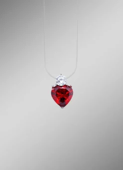 New Romantischer Herz-Anhänger mit Zirkonia Damen Anhänger