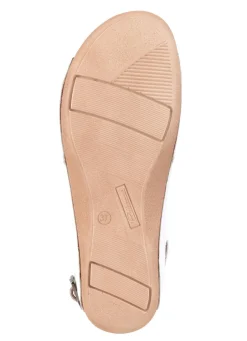 Sandale aus Rind-Nappaleder mit verstellbarem Fersenriemchen Damen Sandalen