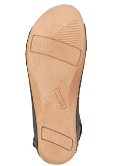 Online Sandale aus teilweise perforiertem Nappaleder Damen Sandalen