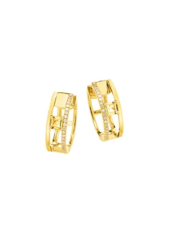 Damen Mona Ohrschmuck<Schicke Klappcreolen mit Citrin und Brillanten