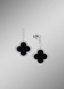 Damen Mona Ohrschmuck<Schicke Kleeblatt-Ohrstecker aus Silber