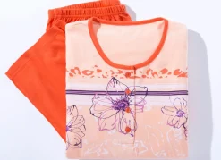 Damen Mona Schlafanzüge<Schlafanzug mit 3/4-langen Ärmeln und wadenlanger Hose