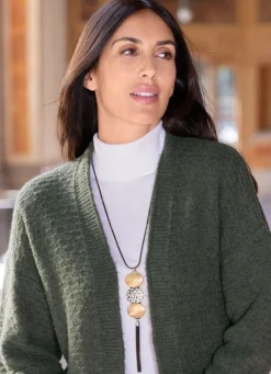 Best Schlangenkette mit drei großen Schmuckelementen Damen Modeschmuck|Halsketten