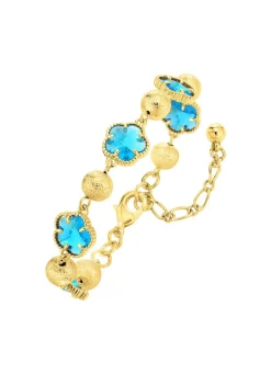 Schmuckset, 3-teilig, im Blumendesign Damen Modeschmuck