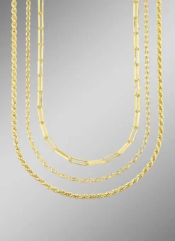 Online Schmuckset, 3-teilig, aus drei Halsketten Damen Halsketten