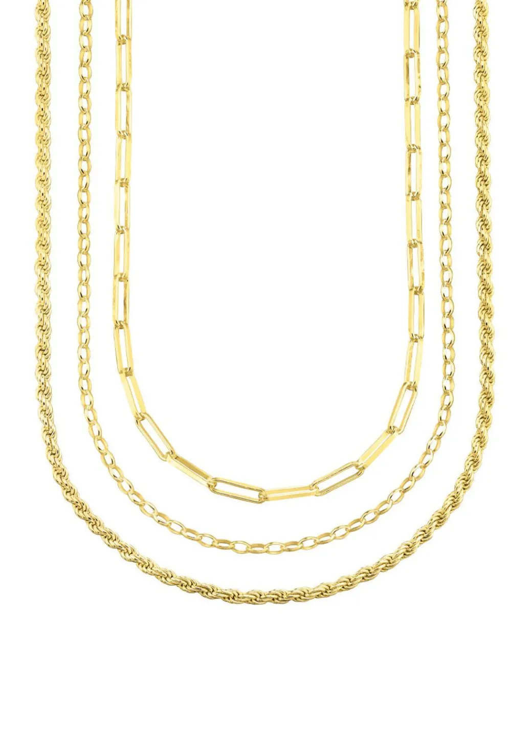 Online Schmuckset, 3-teilig, aus drei Halsketten Damen Halsketten
