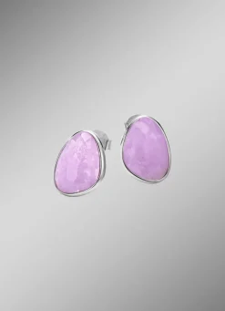 Outlet Schöne Ohrstecker mit echt facettiertem Amethyst Damen Ohrschmuck