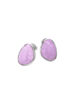 Outlet Schöne Ohrstecker mit echt facettiertem Amethyst Damen Ohrschmuck