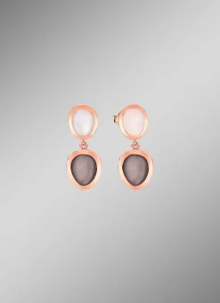 Damen Mona Ohrschmuck<Schöne Ohrstecker mit echt Mondstein
