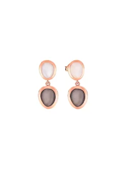 Damen Mona Ohrschmuck<Schöne Ohrstecker mit echt Mondstein
