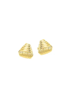 Hot Schöne Ohrstecker mit Rillendesign Damen Ohrschmuck