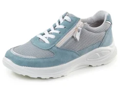 Outlet Schnürschuh aus Meshmaterial und Veloursleder Damen Sneaker & Sportschuhe|Schnürschuhe