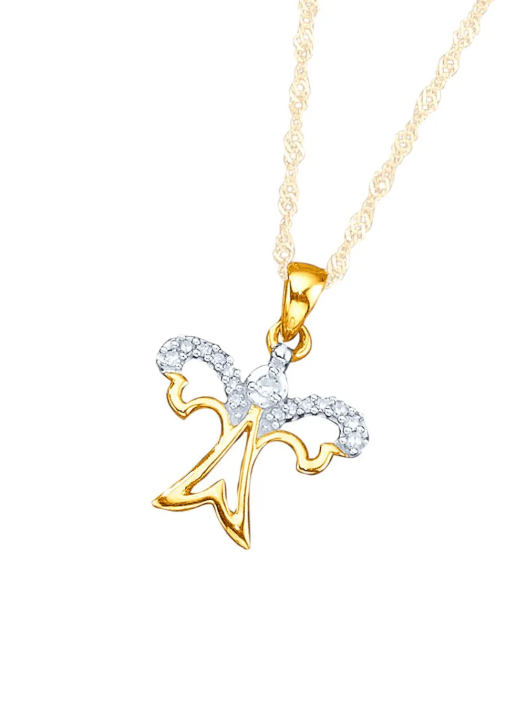 Schutzengel-Anhänger mit 15 Diamanten Damen Anhänger