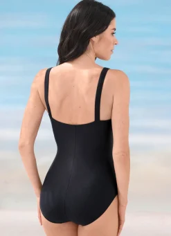 Damen Mona Badeanzüge<Schwab Badeanzug mit platziertem Druckdessin und Halbkorsage