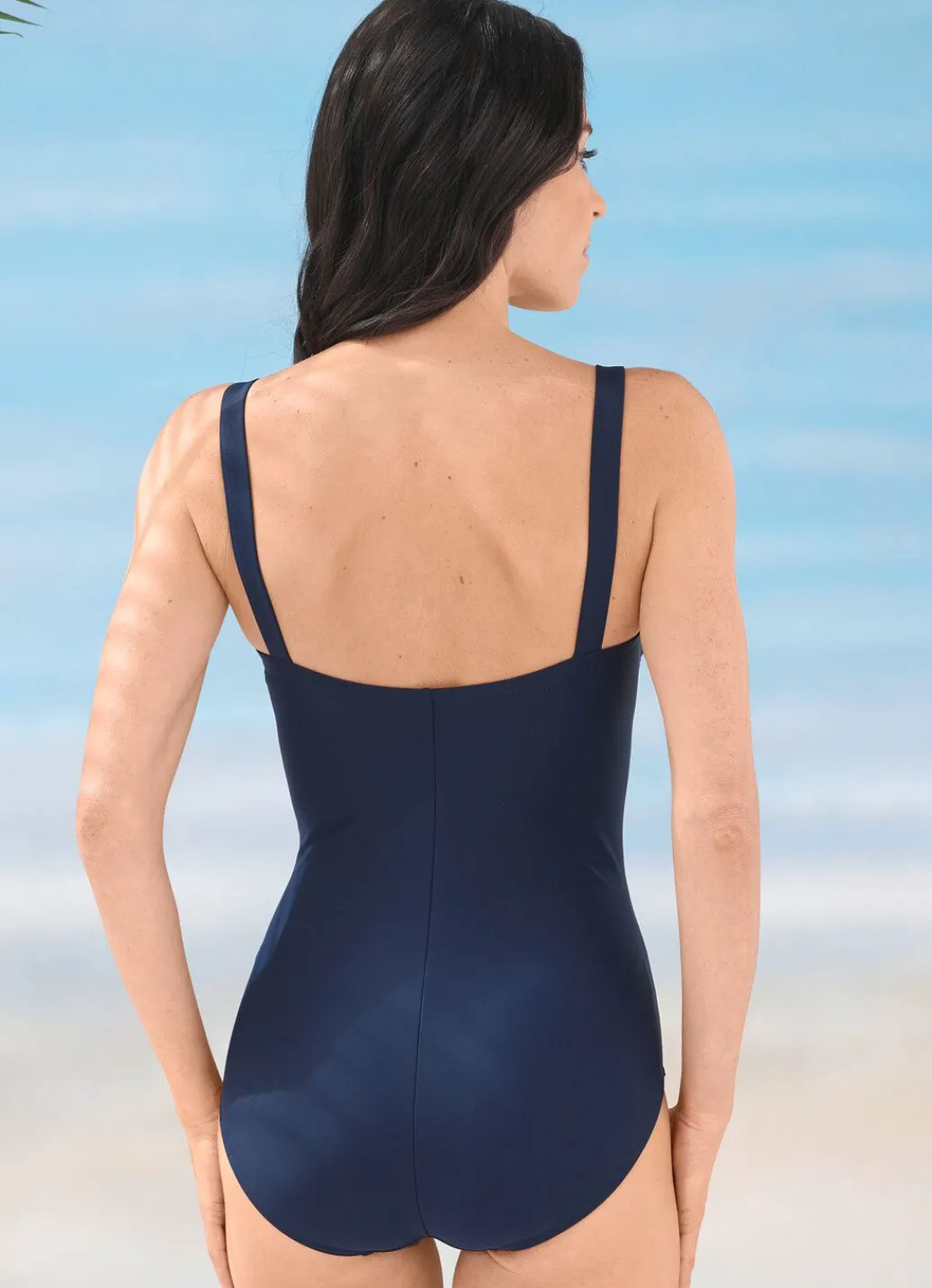 Damen Mona Badeanzüge<Schwab Badeanzug mit platziertem Druckdessin und Halbkorsage