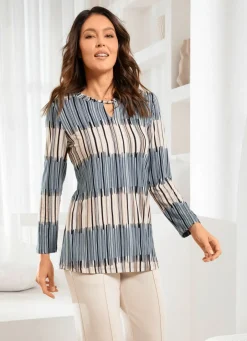 Sale Shirt in ausgefallener Verarbeitung Damen Langarm