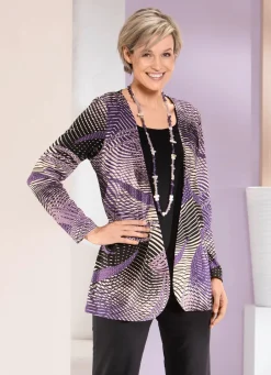 Outlet Shirt in Jacken-Optik Damen Langarm
